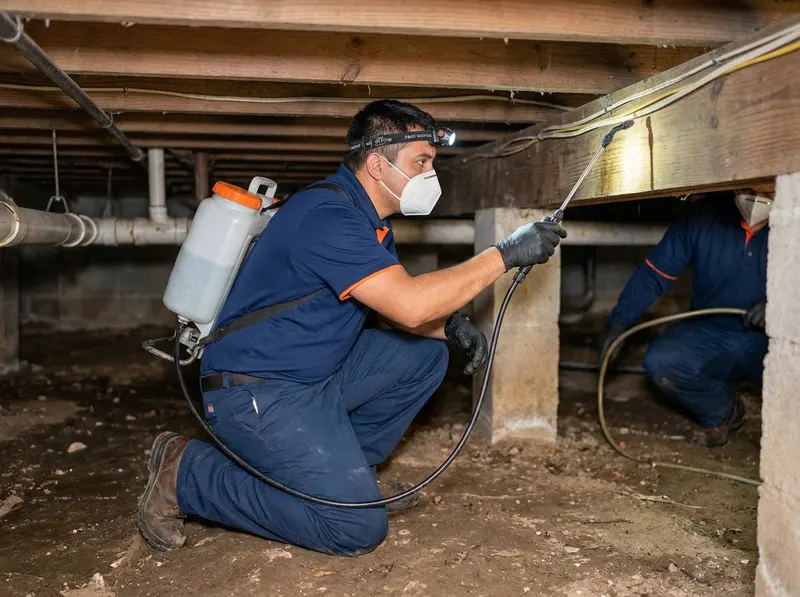 Crawl Space Pier-and-Beam Pest Decontamination in Houston, TX
